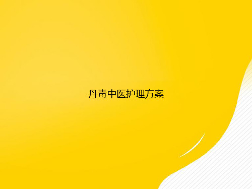【优选文档】丹毒中医护理方案PPT