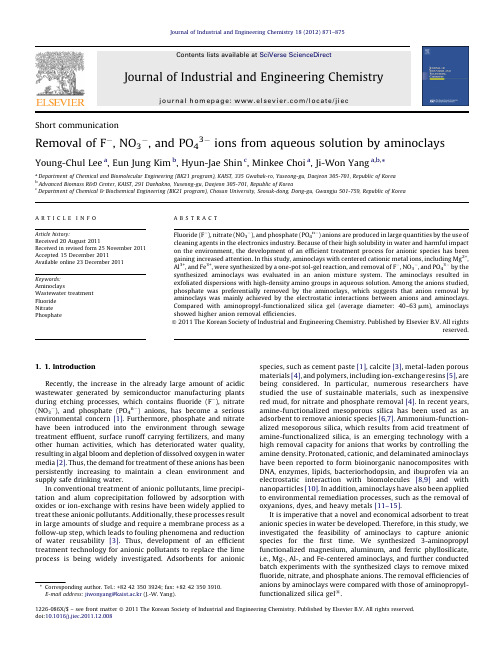 Journal of Industrial and Engineering Chemistry