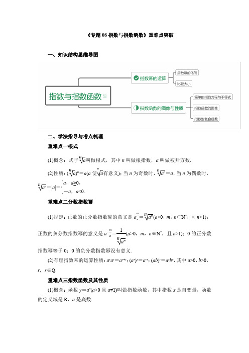 《专题08指数与指数函数》重难点突破与专题训练