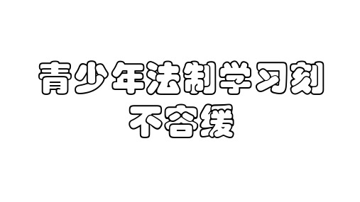 六年级下册班会课件  法制学习  通用版