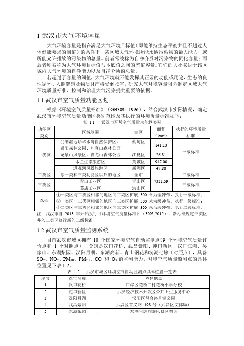 武汉市大气环境容量