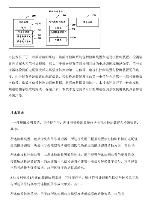 电视机及其频谱检测系统、控制方法、存储介质与设计方案