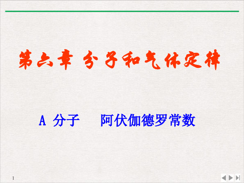 沪教(上海)物理高一第二学期(新)-A分子和气体定律