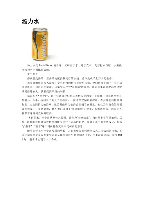 汤力水