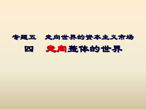 高中历史必修二《专题五走向世界的资本主义市场四走向整体的世界》450人民版PPT课件