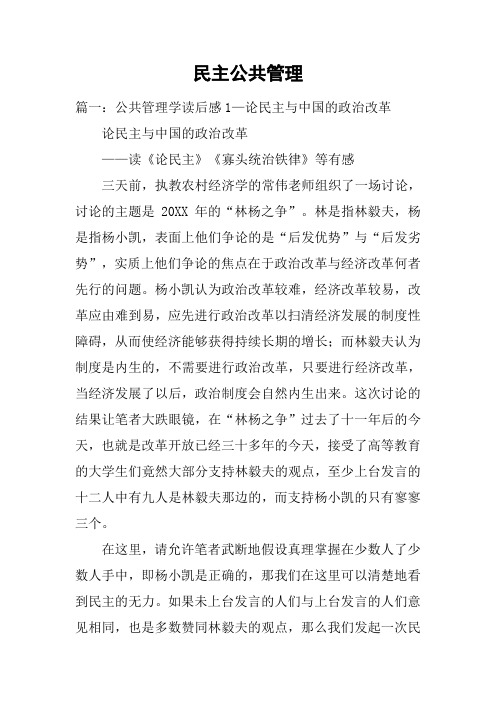 民主公共管理
