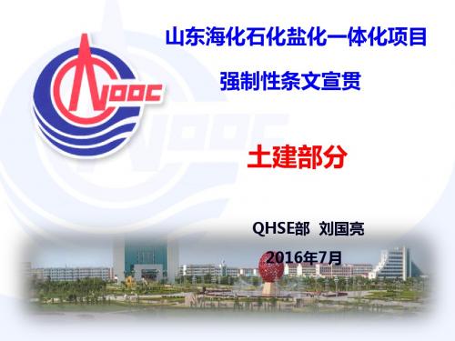 项目组强制性条文宣贯 QHSE  刘国亮