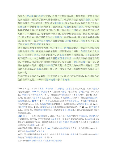 革命故事简介