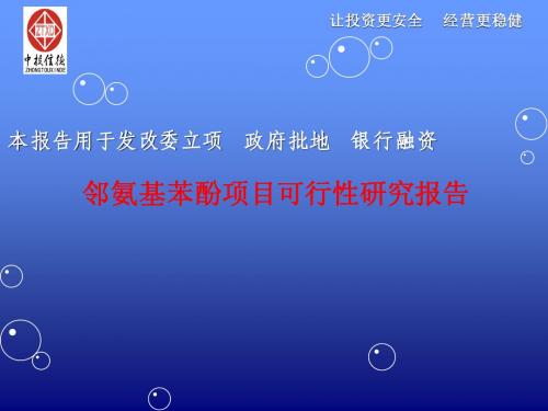 邻氨基苯酚项目可行性研究报告