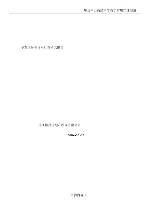 华发国际可行性研究报告.doc