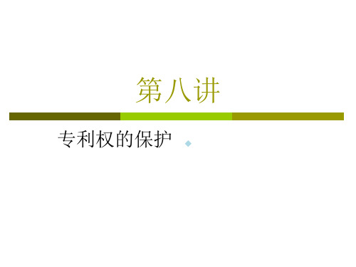 第八讲专利权的保护