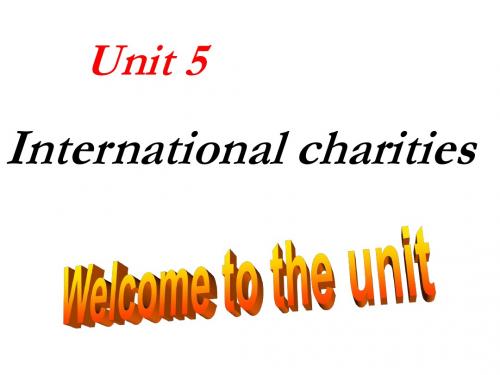 8B Unit 5 International Charities 课件2 (牛津译林版八年级下)