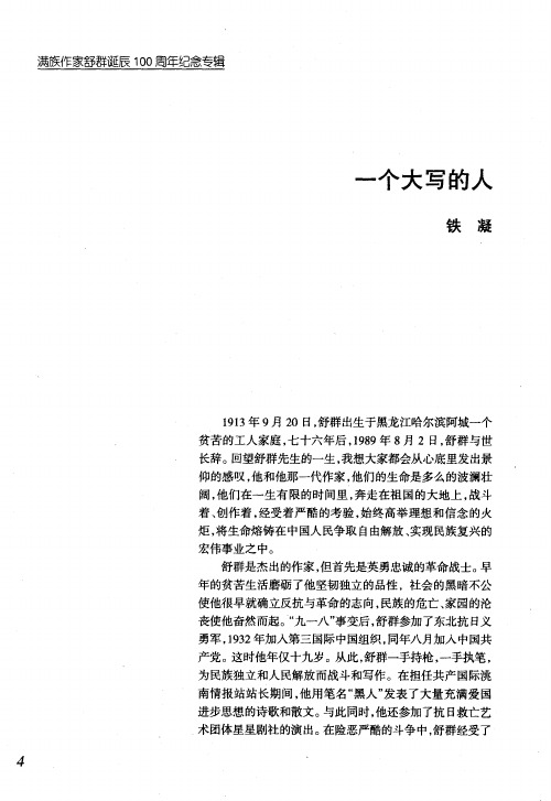 一个大写的人