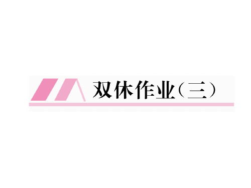 秋八年级数学北师大版(贵阳)习题课件：第2章双休作业(三) (共13张PPT)