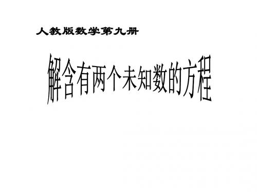 六年级数学解含有两个未知数的方程1(新编2019教材)
