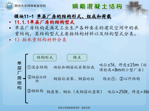 模块11-9 单层厂房柱和牛腿的设计