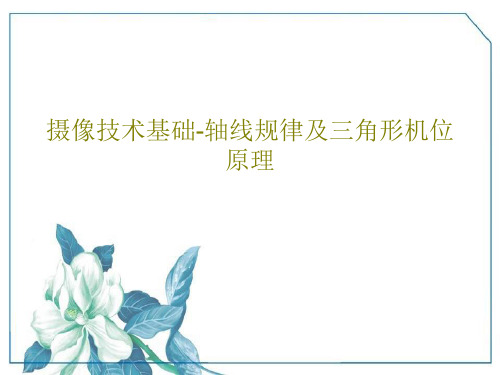 摄像技术基础-轴线规律及三角形机位原理65页PPT