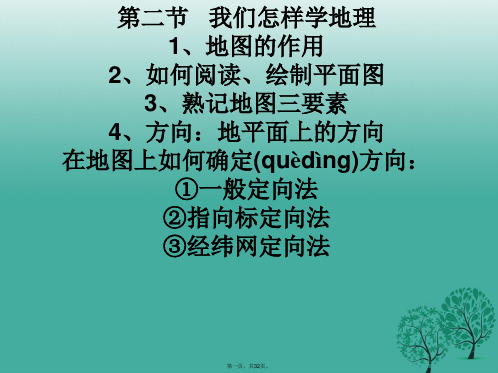 山东省邹平县实验中学七年级地理上册1.2我们怎么学地理复习课件1(新版)湘教版