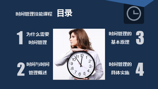 简约时间管理培训图文PPT课件