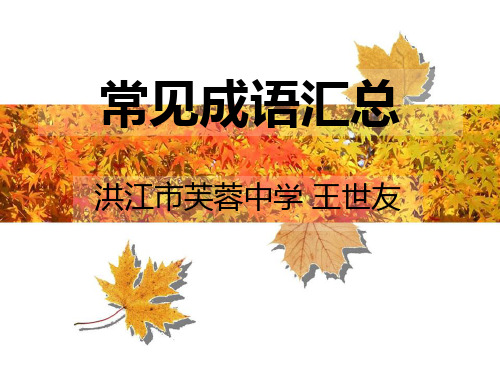 常见成语汇总