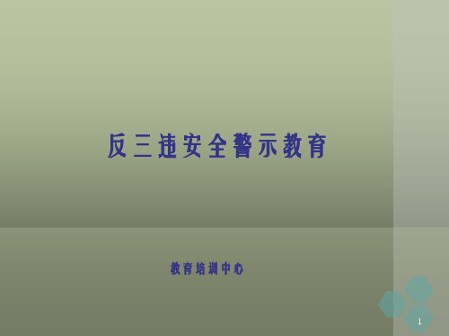 反三违安全警示教育