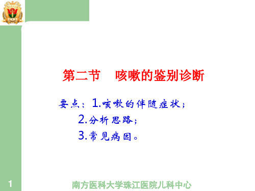 咳嗽的鉴别诊断ppt课件