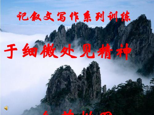 〔初中语文〕初中作文指导：记叙文写作系列训练：于细微处见精神——细节描写精品课件