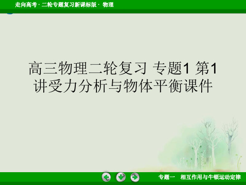 高三物理二轮复习 专题1 第1讲受力分析与物体平衡课件