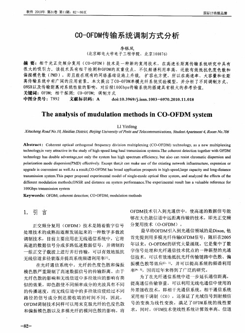 CO-OFDM传输系统调制方式分析