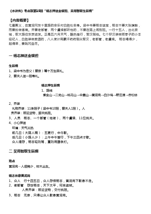 【名著】《水浒传》考点版 _ 第15回