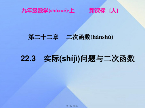 九年级数学上册22.3实际问题与二次函数课件(新版)新人教版