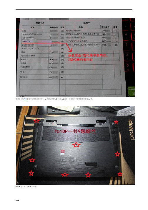 联想Y510P高清拆机图解教程(加内存 加固态硬盘必看)
