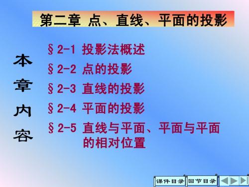 第二章点、直线、平面的投影