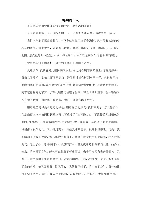 特别的一天_初中作文_1