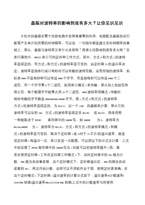 晶振对波特率的影响到底有多大？让你见识见识