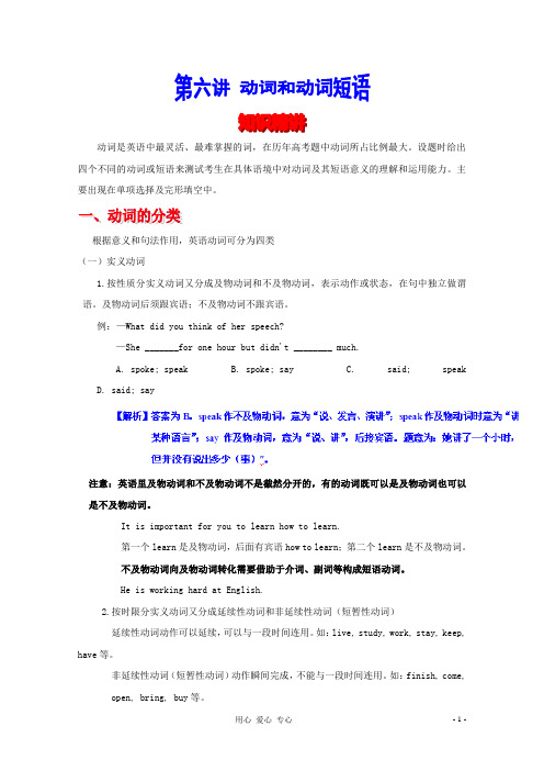2012届高考英语语法精讲精练_教师版