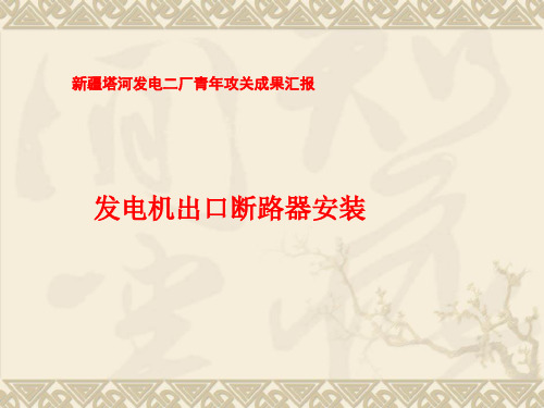 发电机出口断路器安装PPT课件