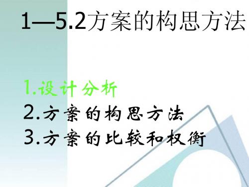 高中通用技术 1—5.1.2方案的构思方法(第二课时)课件 苏教版
