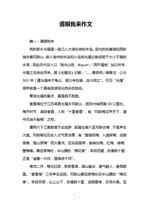 请跟我来作文