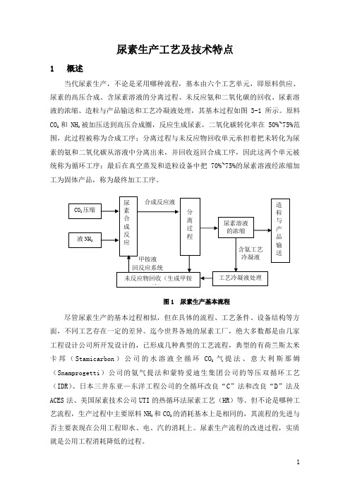 尿素生产工艺及技术特点