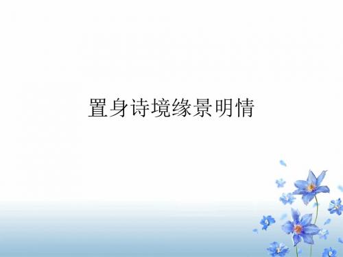 置身诗境缘景明情