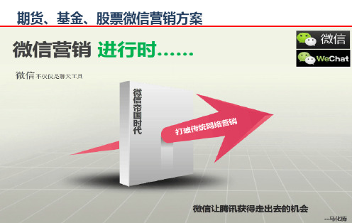 期货,基金、股票投资微信营销方案