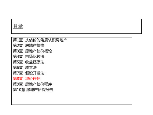 第8章  地价评估房地产估价(第二版)课件