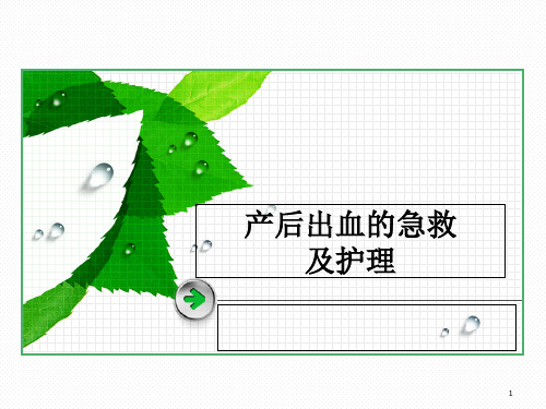 产后出血抢救和护理(2)精品PPT课件