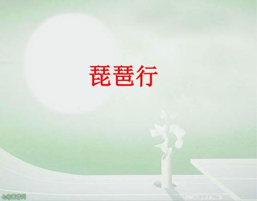 语文必修ⅲ人教新课标第6课《琵琶行并序》第二课时课件.