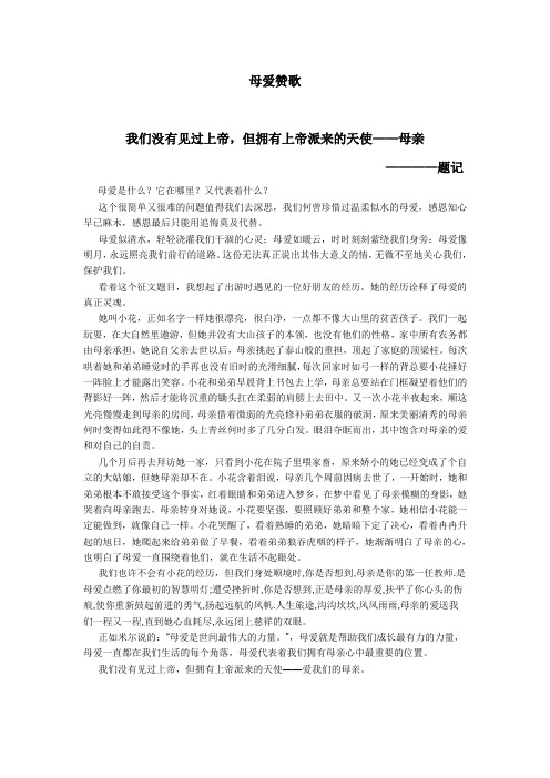 母爱赞歌