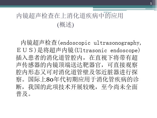 超声内镜在上消化道应用医学PPT