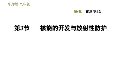 6.3 核能的开发与放射性防护  课件