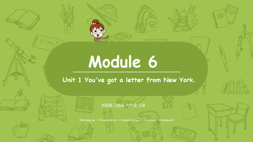 外研版英语六年级上册教学课件： Module 6