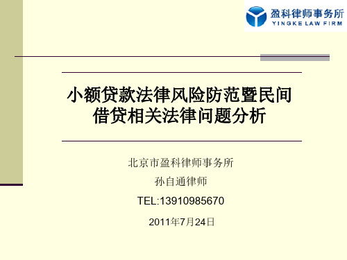 小额贷款公司培训小额贷款公司法律风险(ppt 47页)